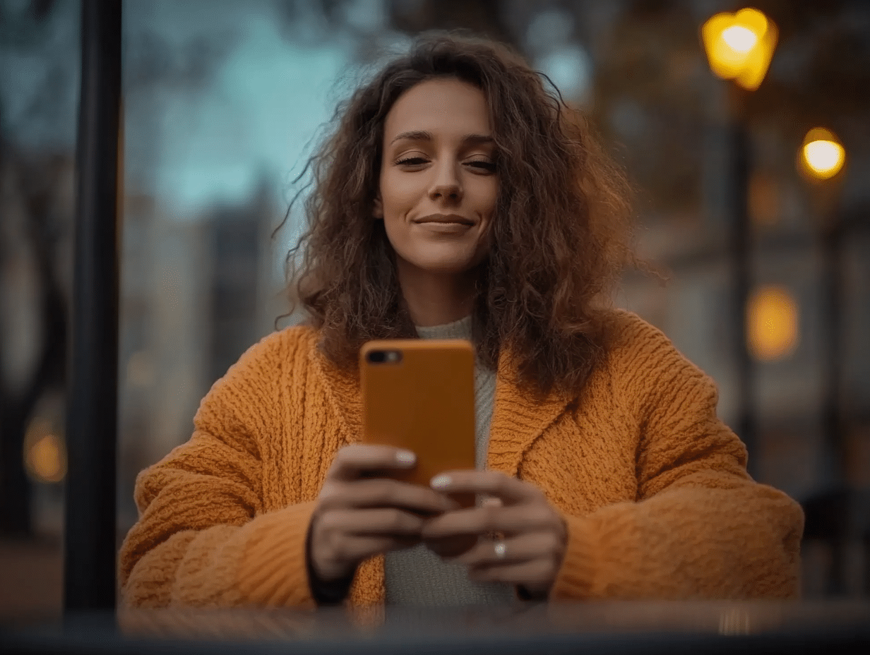 a woman searching on her phone for a therapist