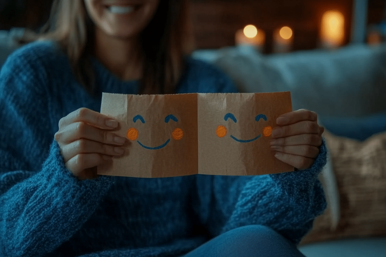 a woman who has improved her mental health through therapy