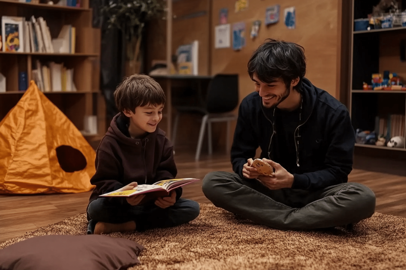 a play therapy session with a child psychologist