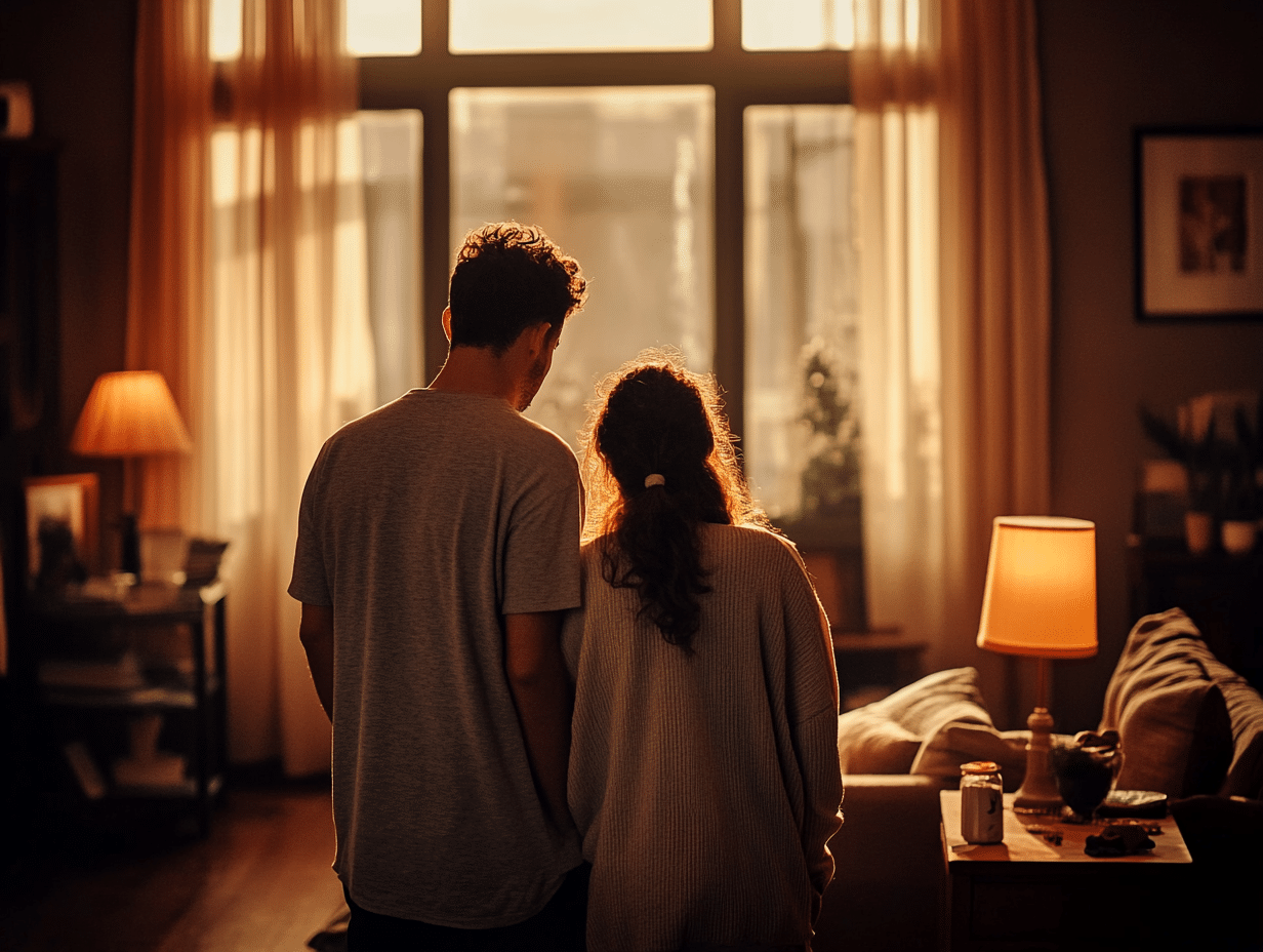 a couple conforting a trauma together