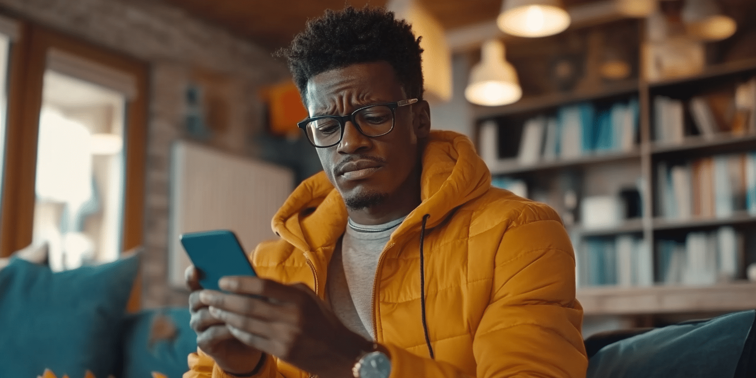 a man using social media and feeling poorly about himself as a result