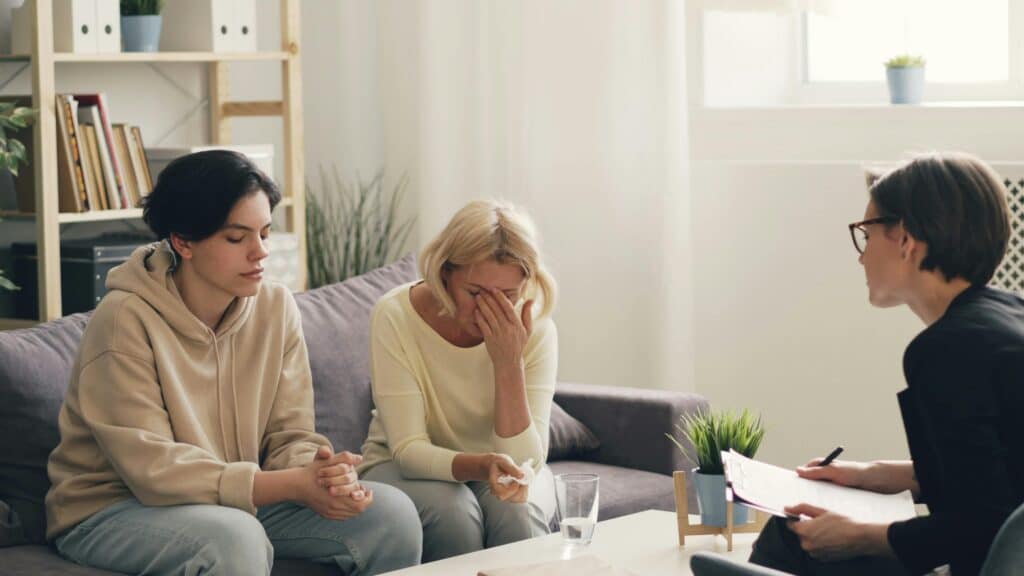 Mother and child in therapy